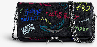 Zadig & Voltaire Womens Noir Mini Rock Leather Clutch bag - ShopStyle