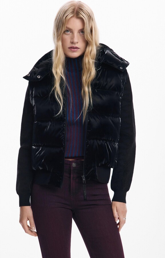 Desigual Women's Shiny convertible padded jacket