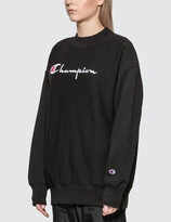 Thumbnail for your product : Champion Reverse Weave Big Script Oversized Crewneck Sweatshirt