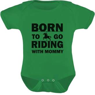 TeeStars - Born To Go Riding With Mommy Gift for Horse Lovers Cute Baby Onesie 6M