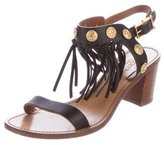 Thumbnail for your product : Valentino Gryphon Fringe Sandals