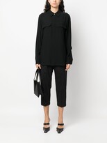 Thumbnail for your product : Rick Owens Contrasting-Drawstring Cropped Trousers