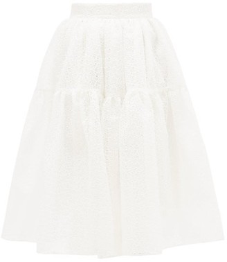 white broderie anglaise maxi skirt