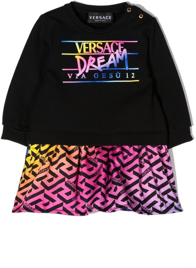 Versace Children Dreamprint detail dress ShopStyle