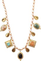 Thumbnail for your product : Chan Luu 18K-Gold-Plated, Freshwater Pearl & Multi-Gemstone Pendant Necklace