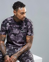 Thumbnail for your product : Ellesse T-Shirt With Small Logo In All Over Camo Print