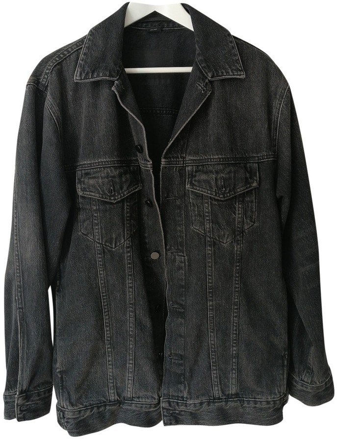 alexander wang black denim jacket