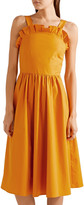 Thumbnail for your product : Sea Lace-up Cotton-poplin Midi Dress