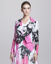 Thumbnail for your product : Christopher Kane Printed Silk Biker Jacket