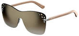 Thumbnail for your product : Jimmy Choo Masks Mirrored Swarovski® Shield Sunglasses