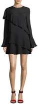 Thumbnail for your product : Parker Evony Crewneck Long-Sleeve Ruffled A-Line Dress