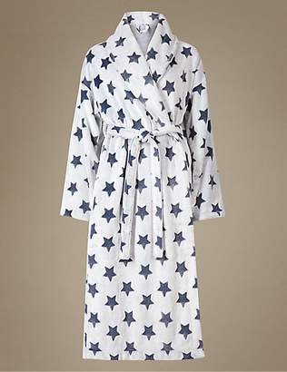 M&S Collection ShimmersoftTM Star Print Dressing Gown