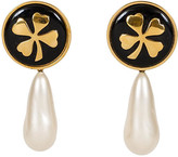 Thumbnail for your product : One Kings Lane Vintage 1970s Chanel Clover Drop Pearl Earrings - Vintage Lux