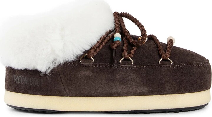 Moon Boot Mocassini in pelle scamosciata con perline