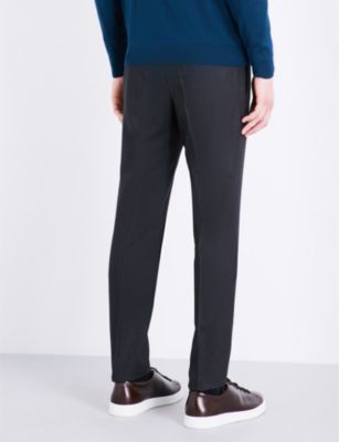 HUGO BOSS Slim-fit tapered wool trousers