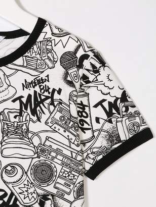 Little Marc Jacobs graffiti logo print T-shirt