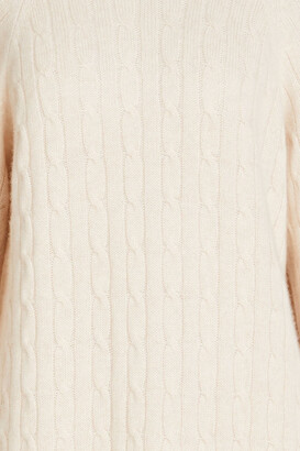 N.Peal Cable-knit cashmere turtleneck dress