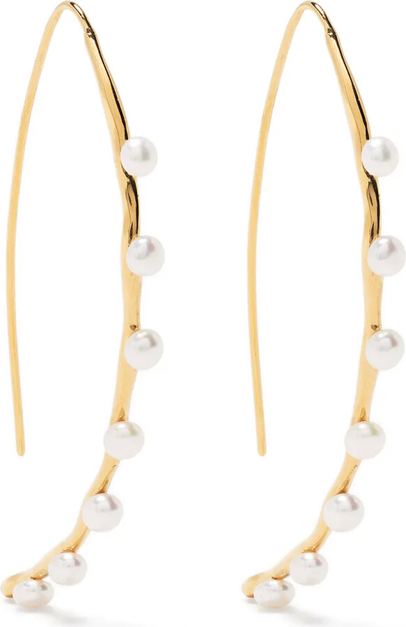 DOWER AND HALL Waterfall pearl drop earring ShopStyle