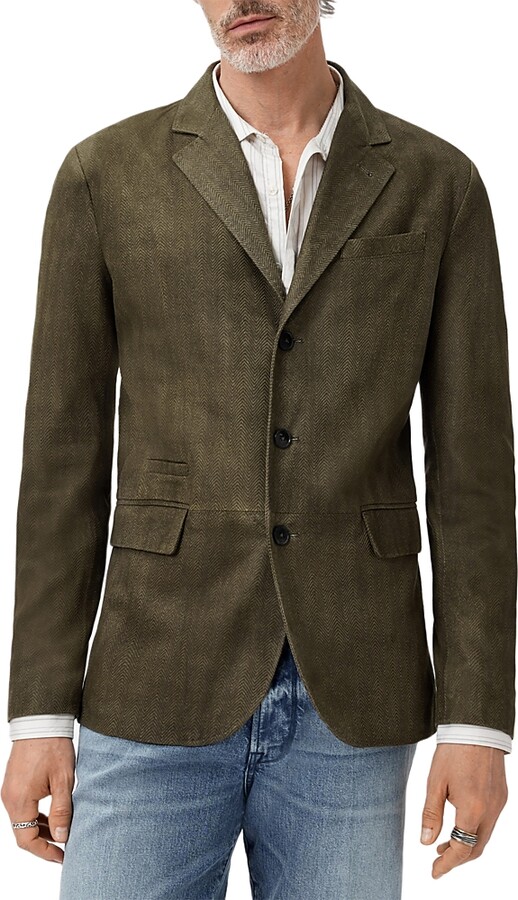 John Varvatos Rind Leather Jacket