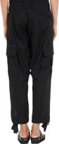 Thumbnail for your product : Yohji Yamamoto Regulation Drop-Rise Cargo Pants-Black