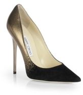 Thumbnail for your product : Jimmy Choo Anouk Suede & Metallic Leather Degrade Pumps