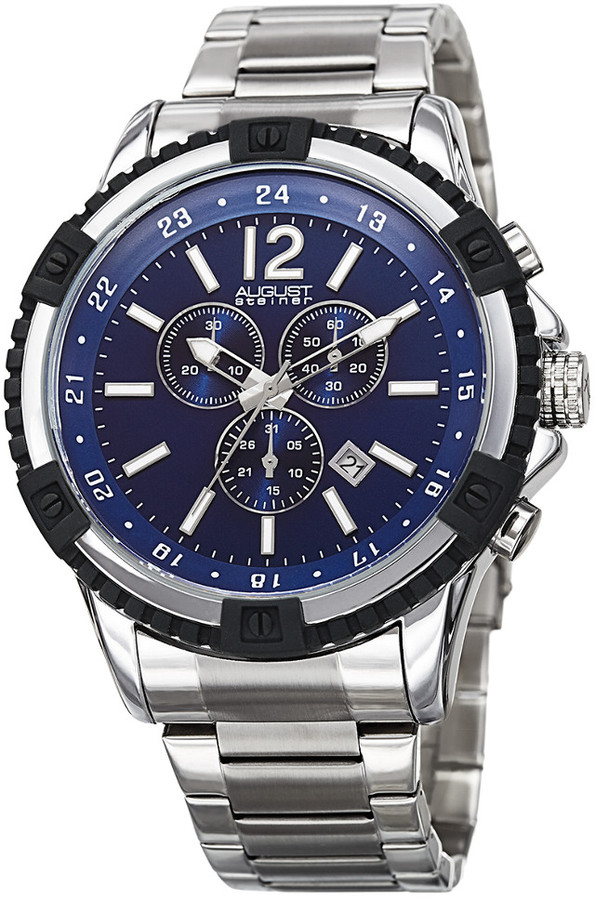 August Steiner Men's Stainless Steel Watch