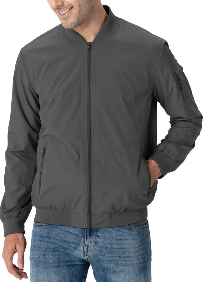 Rdruko Men's Lightweight Bomber Baseball Jackets Smart Casual Military