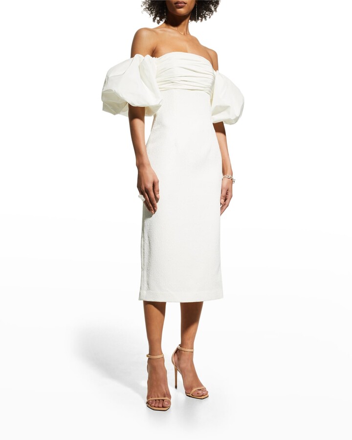 White Puff Sleeve Dress | Shop the world's largest collection of 