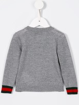 Thumbnail for your product : Gucci Children Web v-neck cardigan