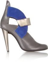 Thumbnail for your product : Roland Mouret Leather and suede ankle boots