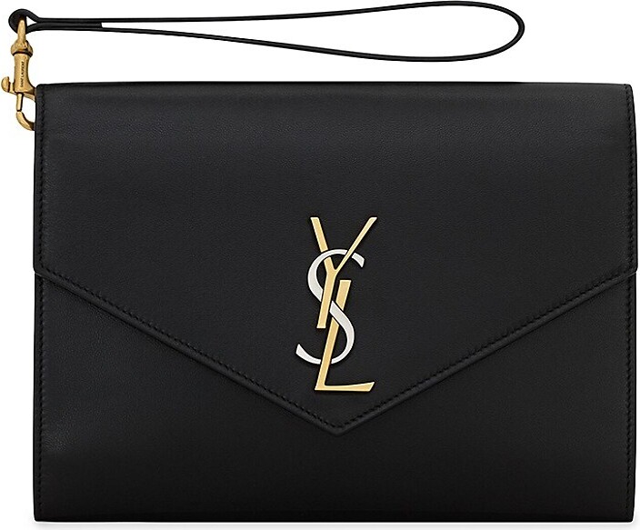 Saint Laurent Cassandre Flap Pouch in Smooth Leather - ShopStyle Clutches