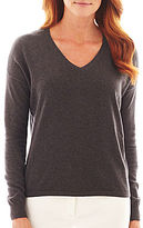 Thumbnail for your product : Liz Claiborne Long-Sleeve Button-Back Sweater