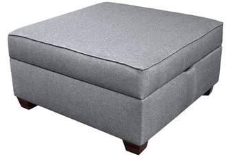 Latitude Run Anke Fabric Storage Ottoman Latitude Run Upholstery Color: Light Gray, Size: 18" H x 30" W x 30" D
