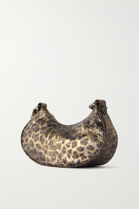 送料込 BALENCIAGA Crush Medium Chain Bag With Leopard Print BALENCIAGA Grained Calfskin Leopard Print Papier Mini A4 Zip