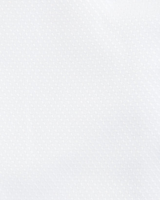 Neiman Marcus Classic-Fit Regular-Finish Textured Dress Shirt, White