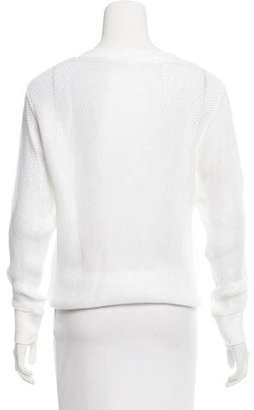 Helmut Lang Open-Knit Long Sleeve Sweater
