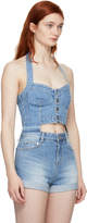 Thumbnail for your product : Sjyp Blue Denim Button Front Bustier