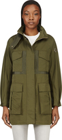 Thumbnail for your product : Moncler Gamme Rouge Green Embroidered Mesh Cargo Coat