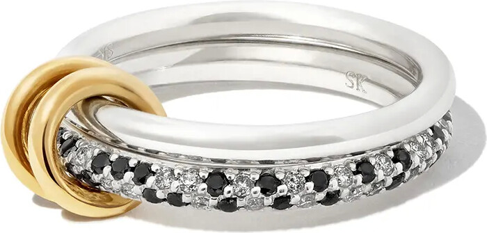 Spinelli Kilcollin 18K white gold Virgo Petite Noir diamond ring