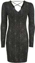Thumbnail for your product : Topshop Sparkle lace up back dress