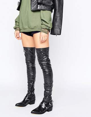 ASOS Karza Western Over The Knee Boots