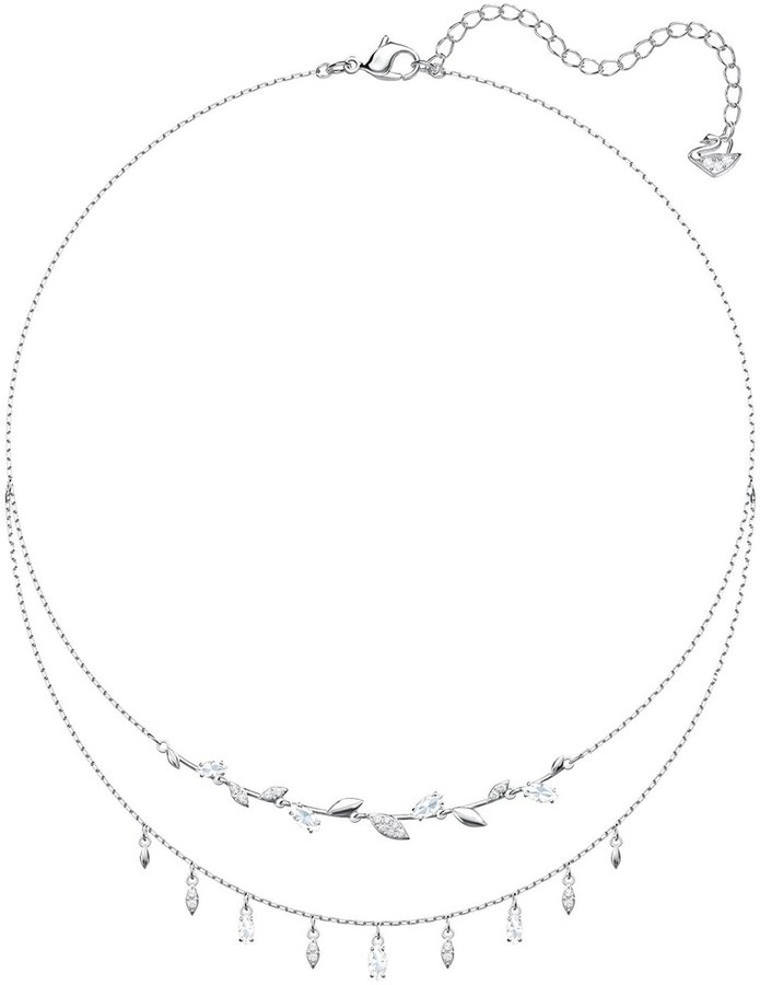 Swarovski Mayfly Necklace - White - Rhodium Plating - ShopStyle
