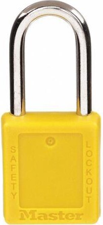 MASTER LOCK 410S6YLW Lockout Padlock, Keyed Different, Thermoplastic, Standard