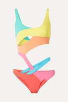 Thumbnail for your product : Agent Provocateur Izaro Cutout Color-block Swimsuit - Yellow