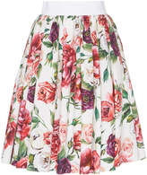 Dolce & Gabbana A-Line Floral-Print Mini Skirt