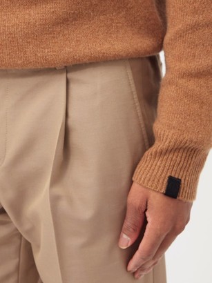 Dunhill Pleated Wool-blend Slim-leg Trousers - Brown