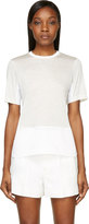 Thumbnail for your product : 3.1 Phillip Lim Grey & White Poplin-Trimmed T-Shirt