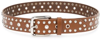 Etoile Isabel Marant Rica Brown Studded Leather Belt