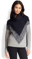 Thumbnail for your product : Autumn Cashmere Chevron-Patterned Funnelneck Sweater