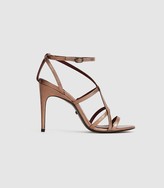reiss gold sandals